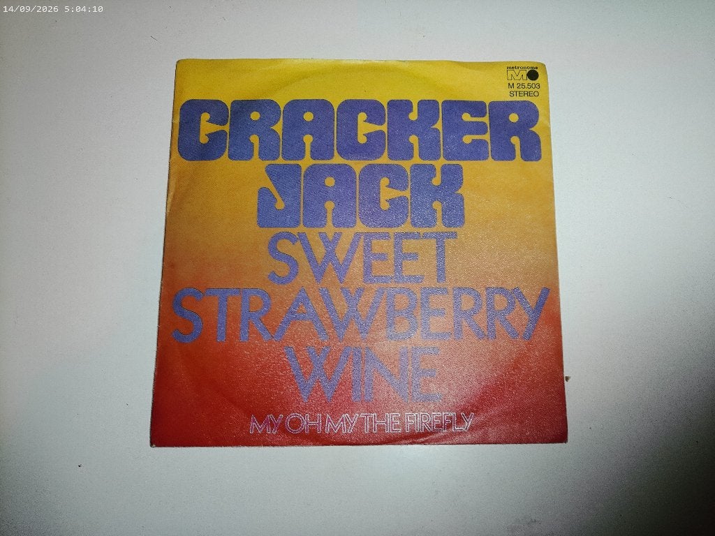 Cracker Jack - Sweet strawberry Wine / My oh my the firefly, Gebruikt, Fotohoes, 7 inch, Ophalen of Verzenden