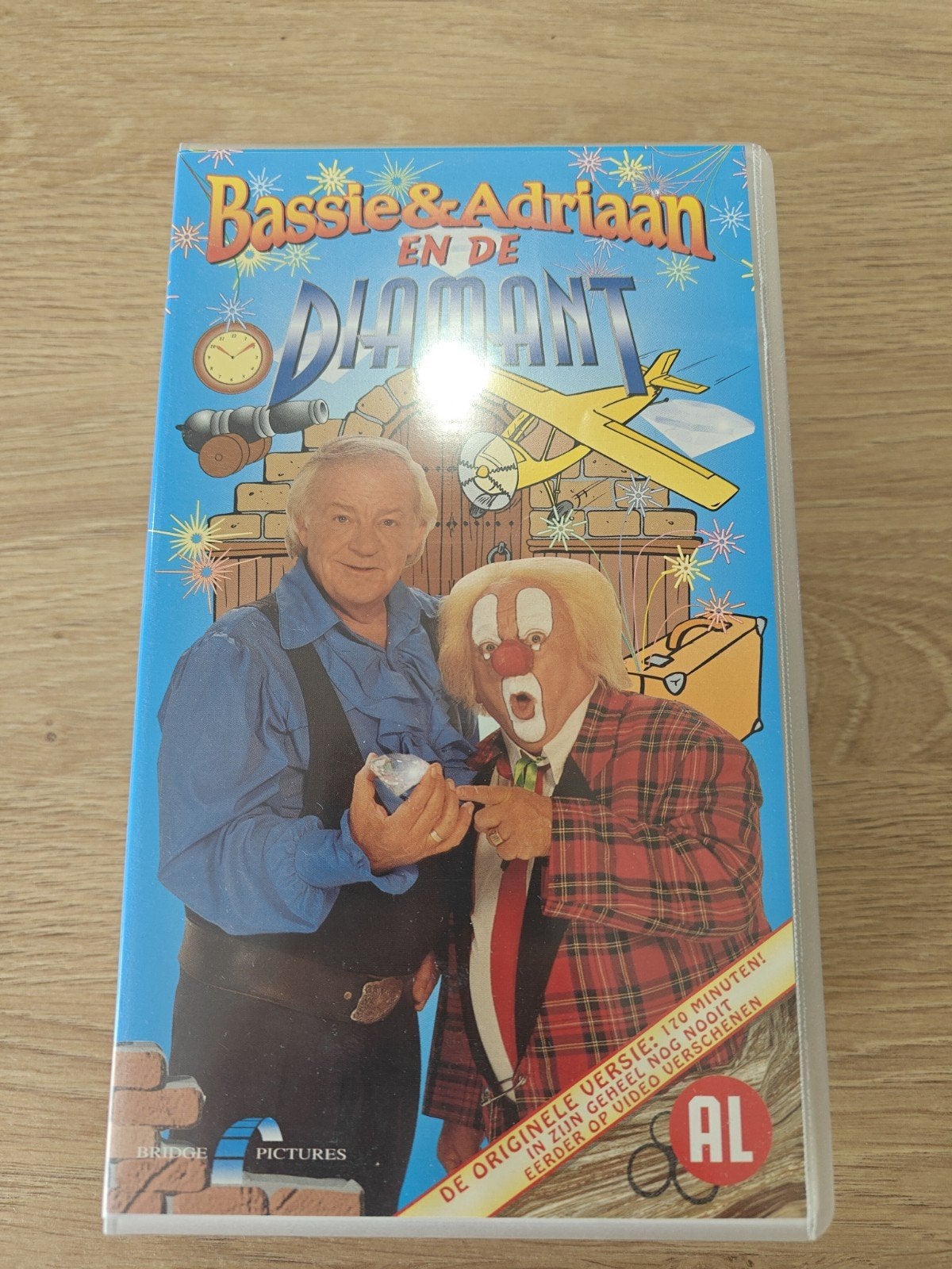 Bassie & Adriaan en de Diamant - Originele VHS, Cd's en Dvd's, Gebruikt, Alle leeftijden, Kinderfilm, VHS