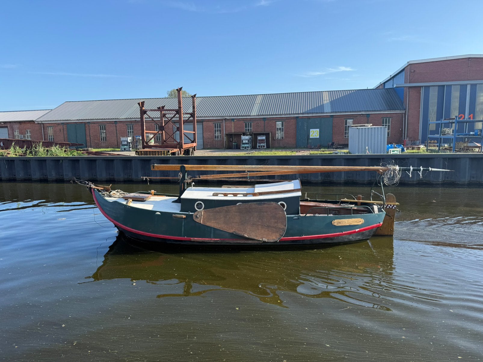 Leuke Grundel Zeilboot platbodem gratis ligplaats!, Platbodem, Staal, Diesel, Ophalen of Verzenden