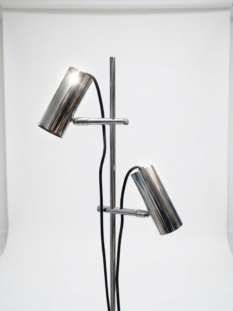 Gepo jaren '60 metalen vloerlamp - vintage retro lamp, Huis en Inrichting, Ophalen, Onbekend, E27 (groot), Onbekend