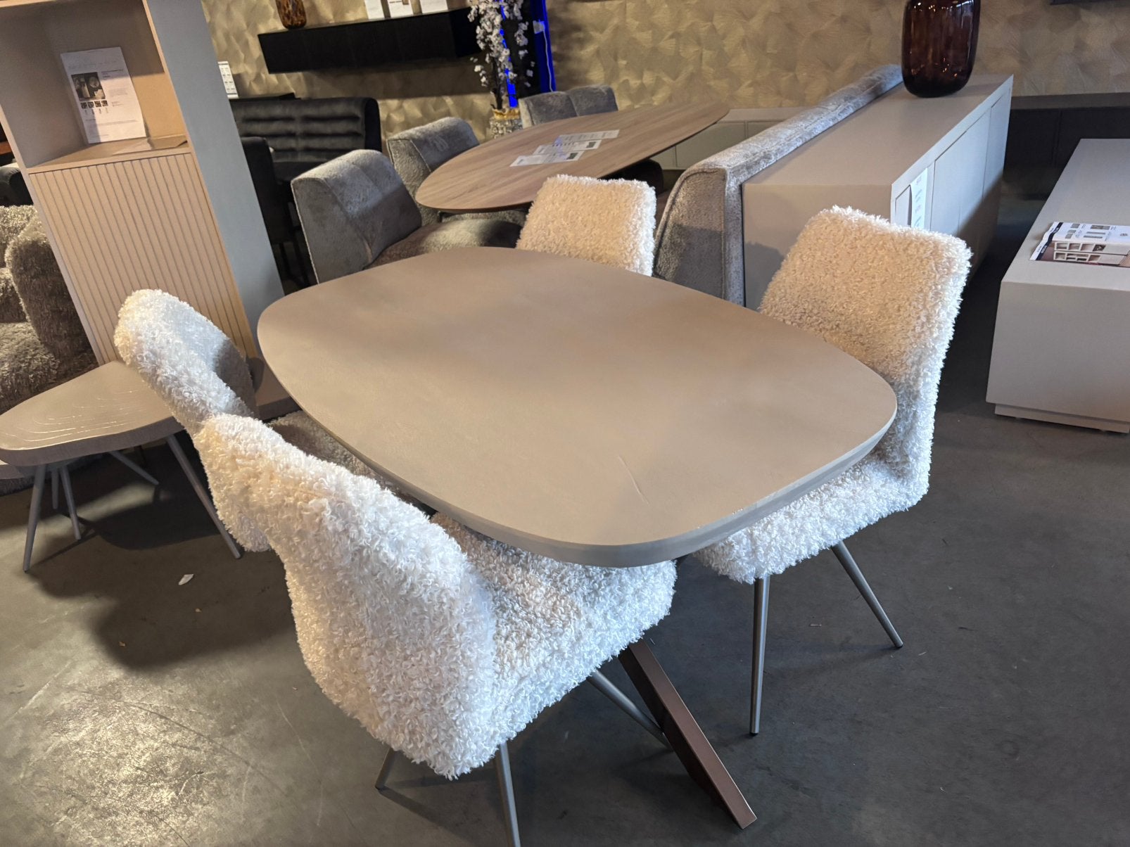 Set van 4 stoelen in de doodle stof NIEUW, Ophalen, Zo goed als nieuw, Overige kleuren, Stof