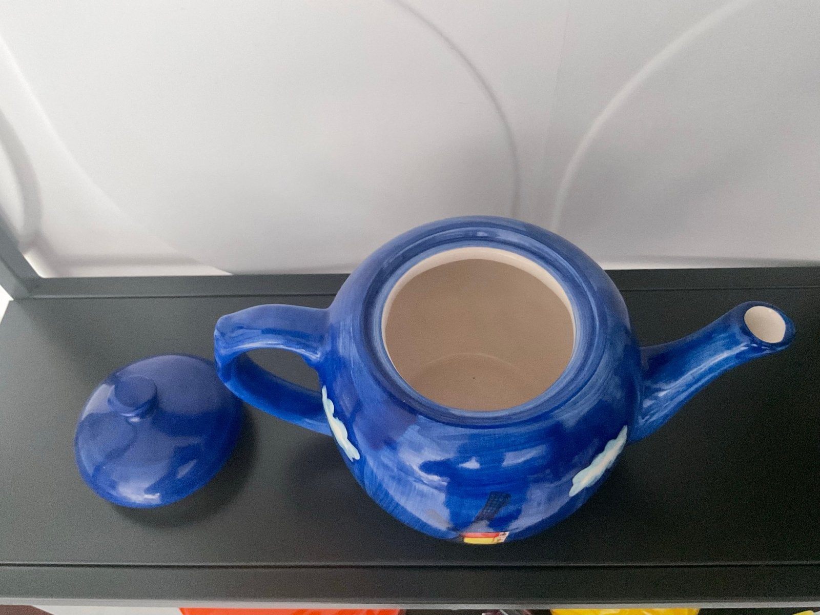 Hollandse theepot met molen en koe - Handgeschilderd, Ophalen of Verzenden