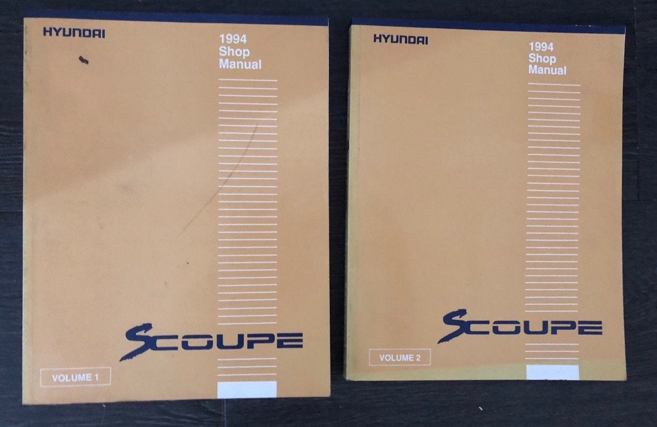 Originele Werkplaats Handboeken voor de Hyundai Scoupe 1994, Ophalen of Verzenden