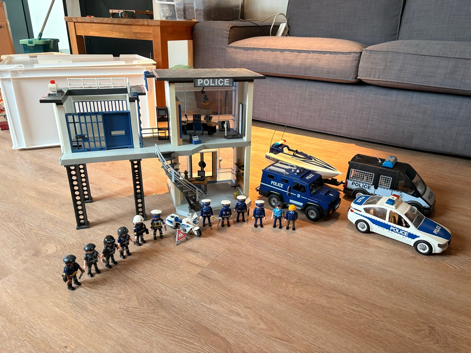 Grote Playmobil Politie Set: Bureau, Voertuigen & Figuren, Ophalen of Verzenden, Gebruikt, Jongen of Meisje