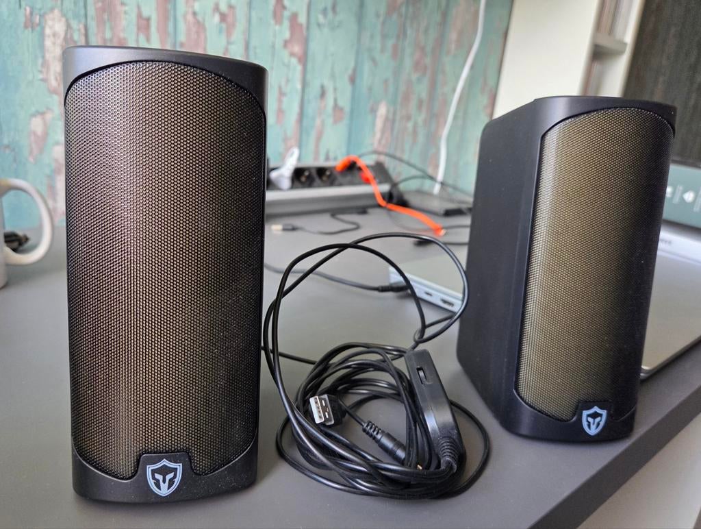 Battletron Gaming Speakers met RGB Lichteffect, Computers en Software, Pc speakers, Gebruikt, Audiokanaal 2.0, Ophalen of Verzenden
