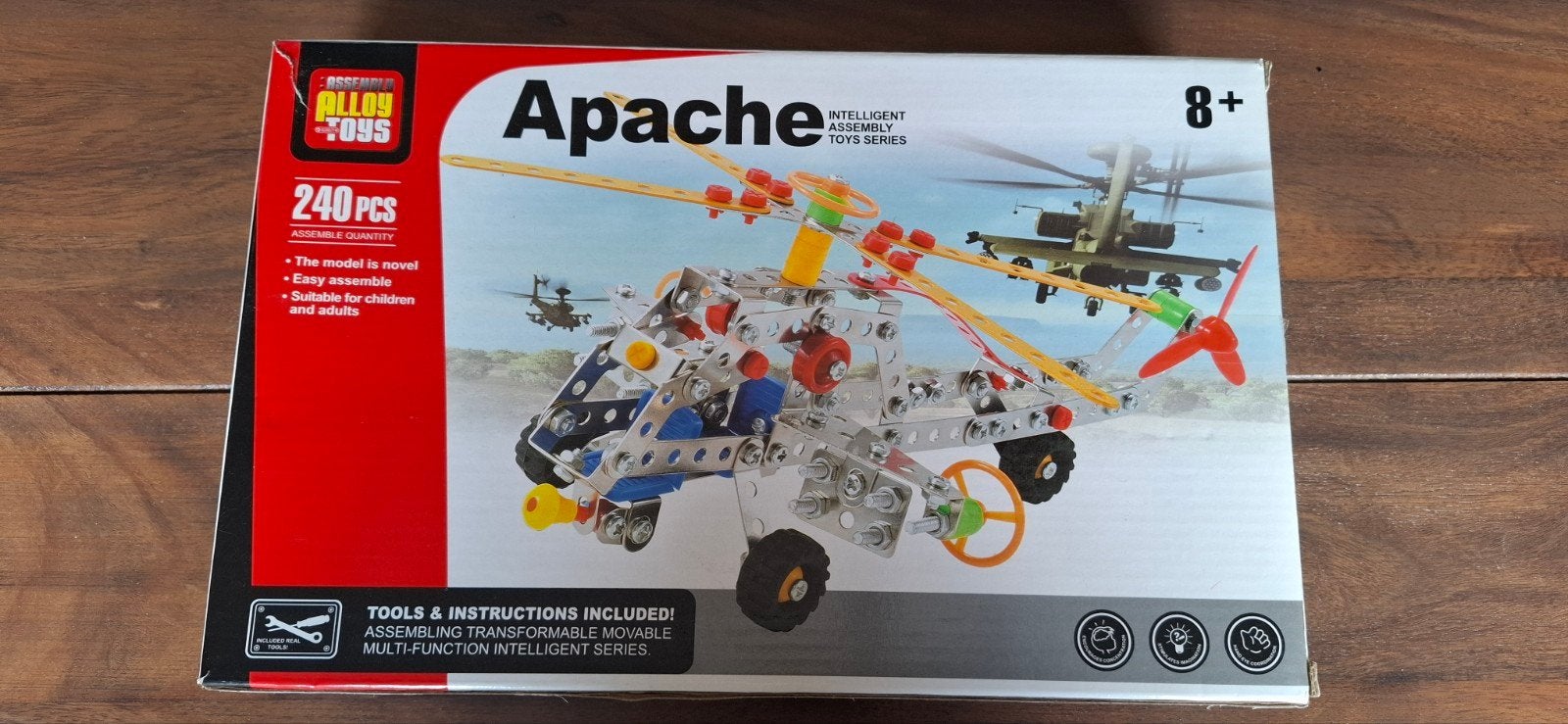 Nieuwe Alloy Toys Apache bouwset - 240 onderdelen, Ophalen, Nieuw, Overige merken