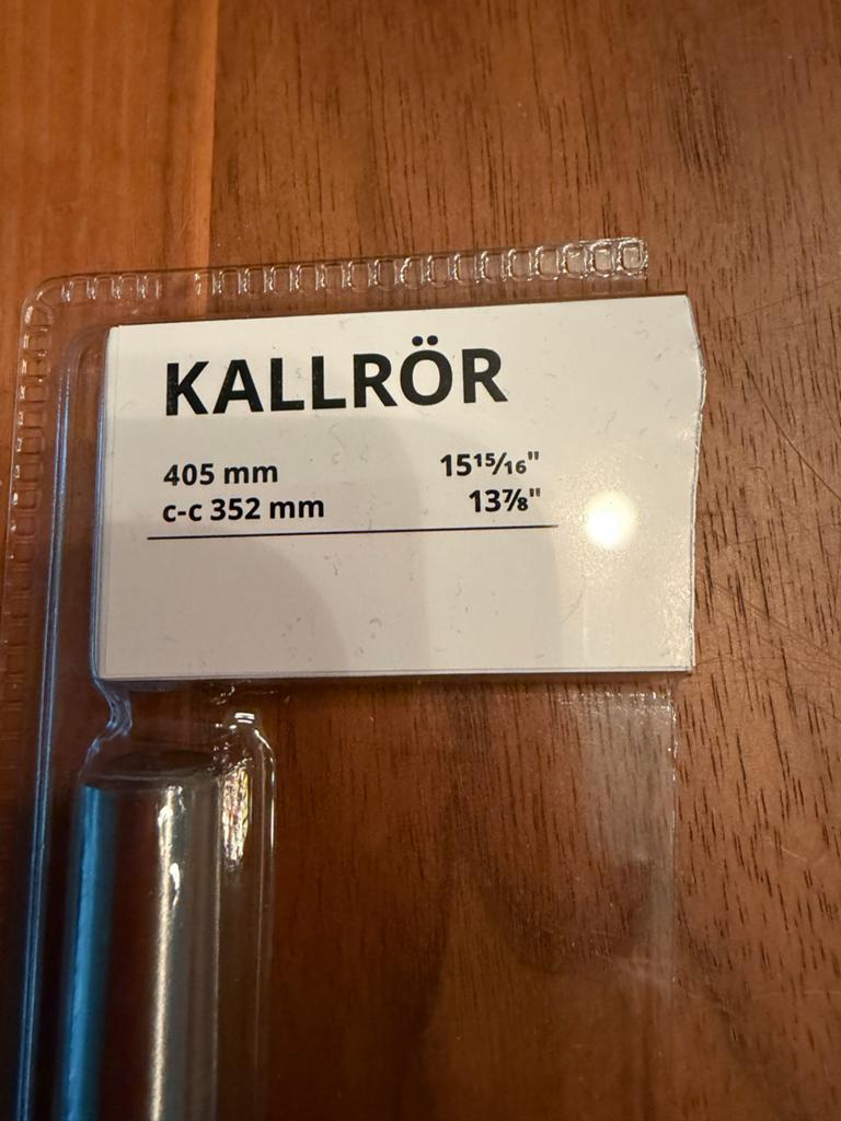 IKEA KALLRÖR handgreep kast 405 mm RVS, Ophalen of Verzenden, Nieuw