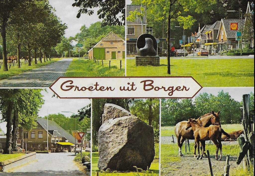 Borger gelopen ansichtkaart ( 1379 ), Ophalen of Verzenden, 1960 tot 1980, Gelopen