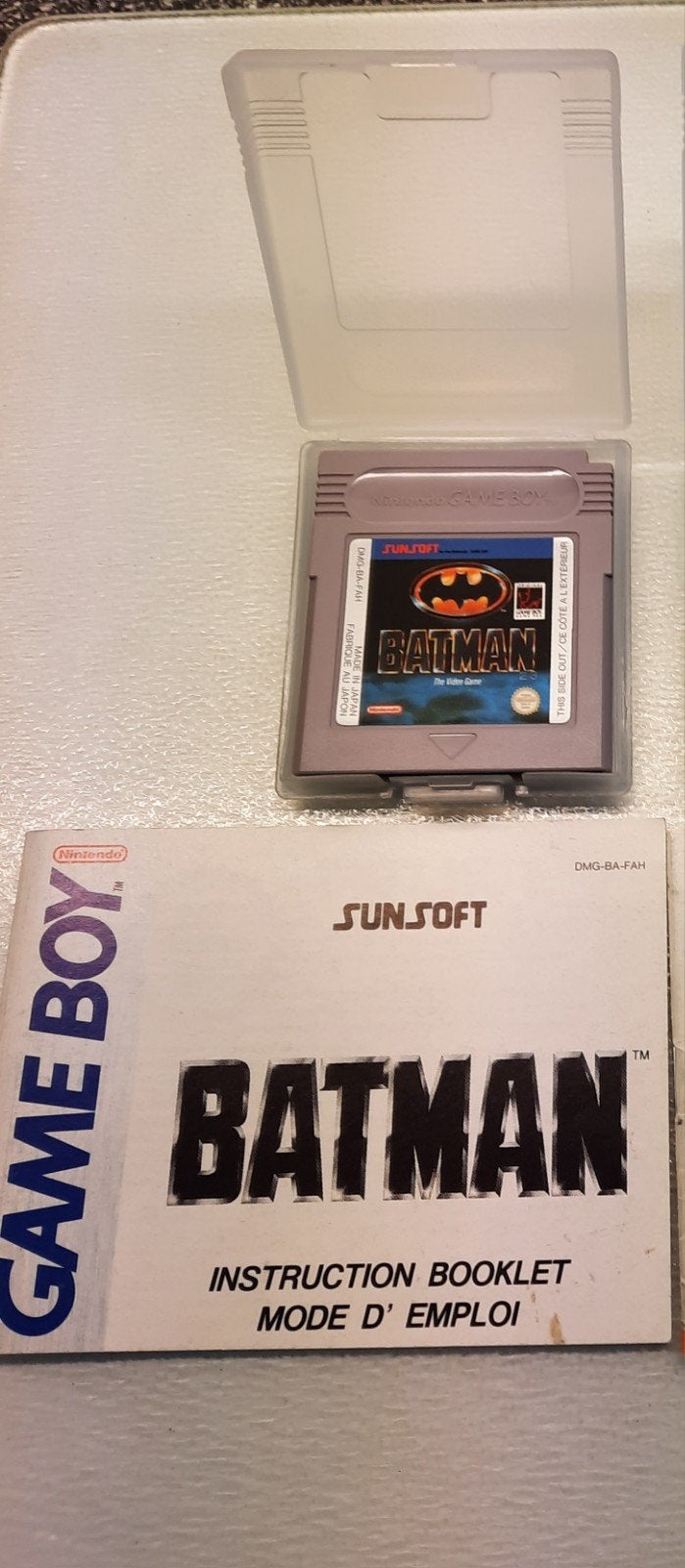 Batman Game Boy (Sunsoft) met handleiding, Spelcomputers en Games, Games | Nintendo Game Boy, Avontuur en Actie, Gebruikt, 1 speler