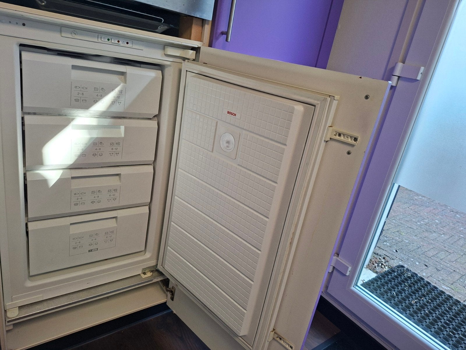 Bosch Inbouw Vrieskast, Gebruikt, Minder dan 60 cm, Inbouw, Ophalen