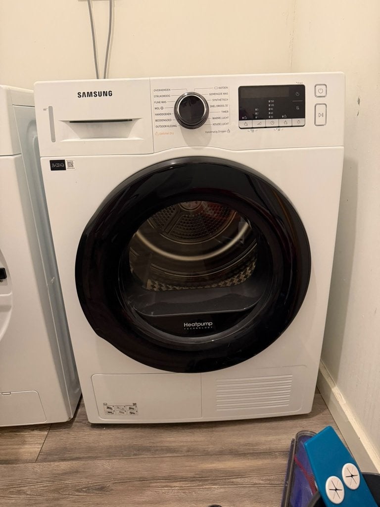 Samsung DV80TA220AE heat pump dryer, Witgoed en Apparatuur, Wasdrogers, Ophalen, 6 tot 8 kg, Gebruikt, Anti-kreukfase