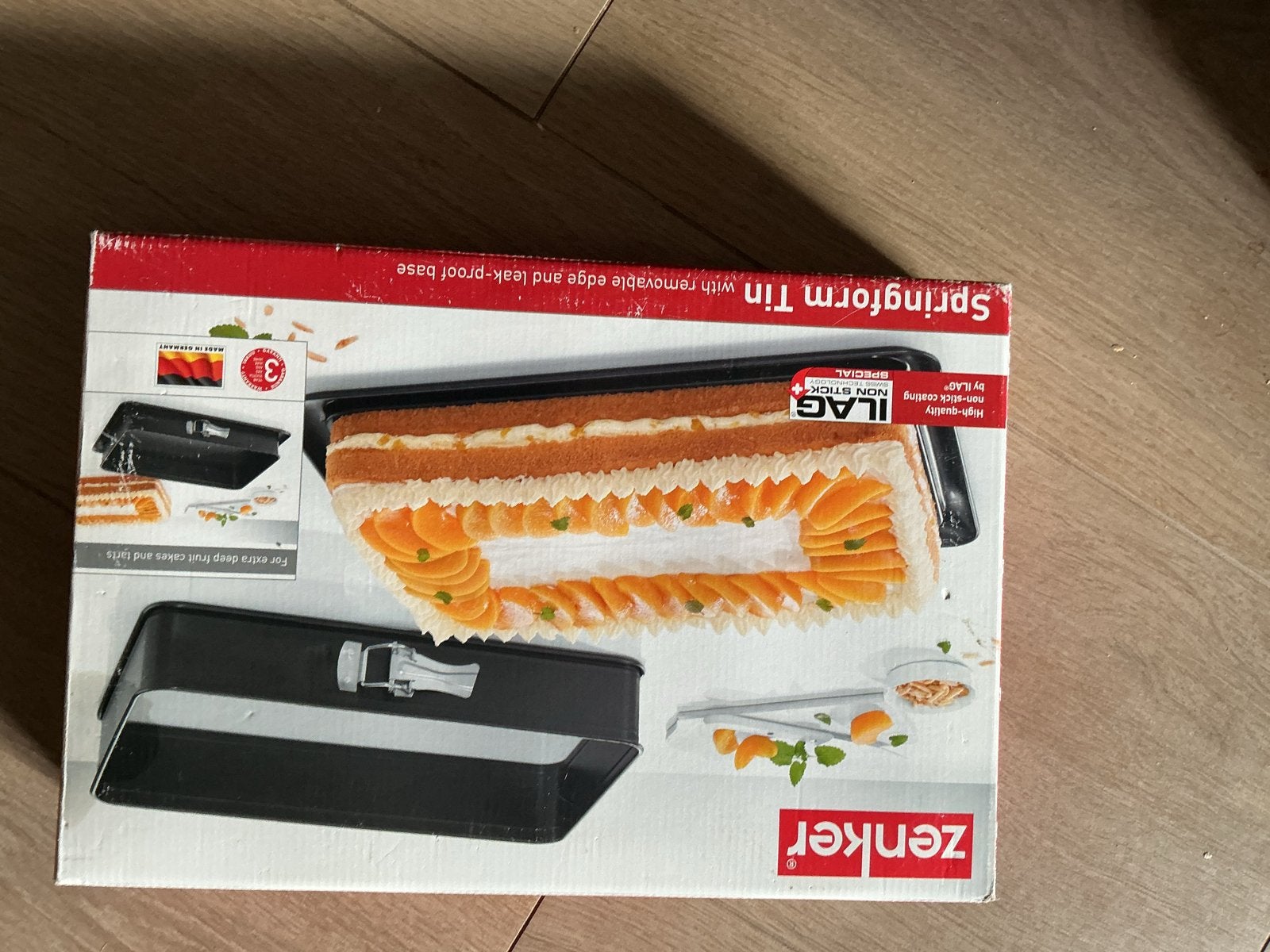Zenker Springvorm 38x25 cm - Rechthoekige Bakvorm, Overige typen, Nieuw, Ophalen of Verzenden, Zwart