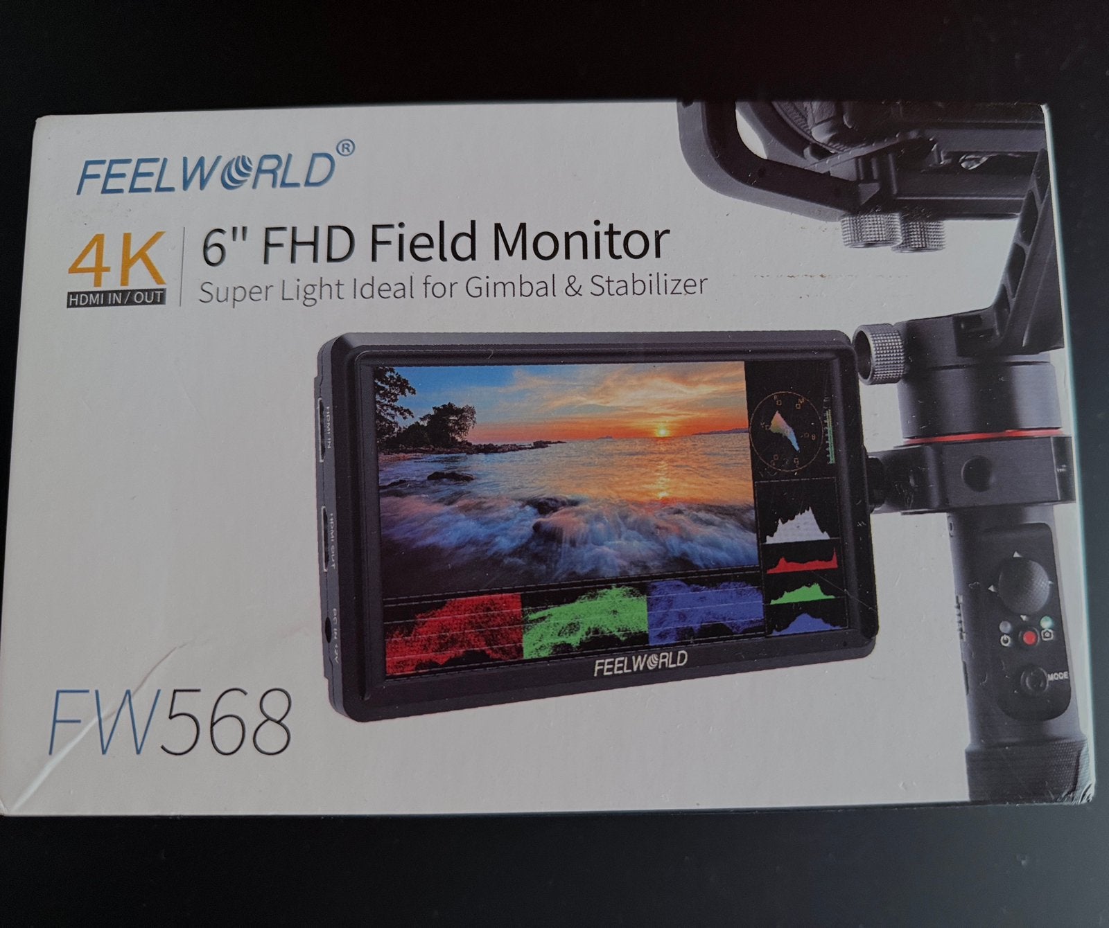 Feelworld Monitor 6”inch FW568 Nieuw!!, Ophalen of Verzenden, Nieuw