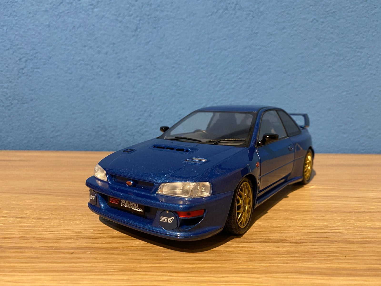 Solido Subaru Impreza 22B STI - Blauw 1:18, Ophalen of Verzenden, Gebruikt, Auto, Solido