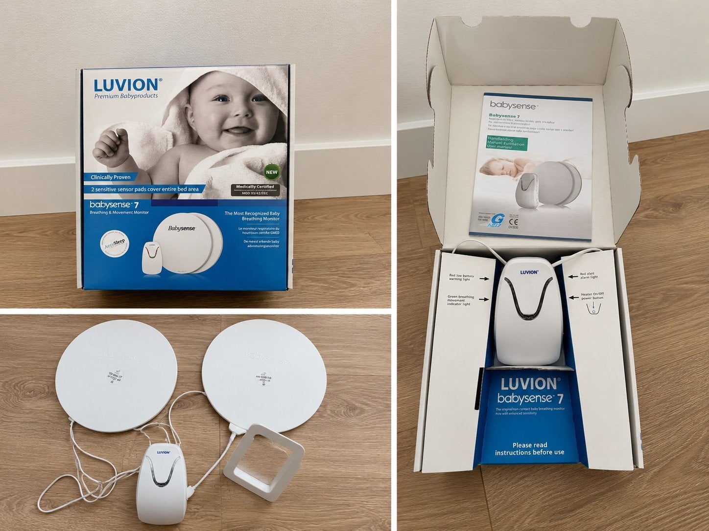 Luvion BabySense 7 Ademhalingsmonitor - Voorkom Wiegendood, Kinderen en Baby's, Ophalen