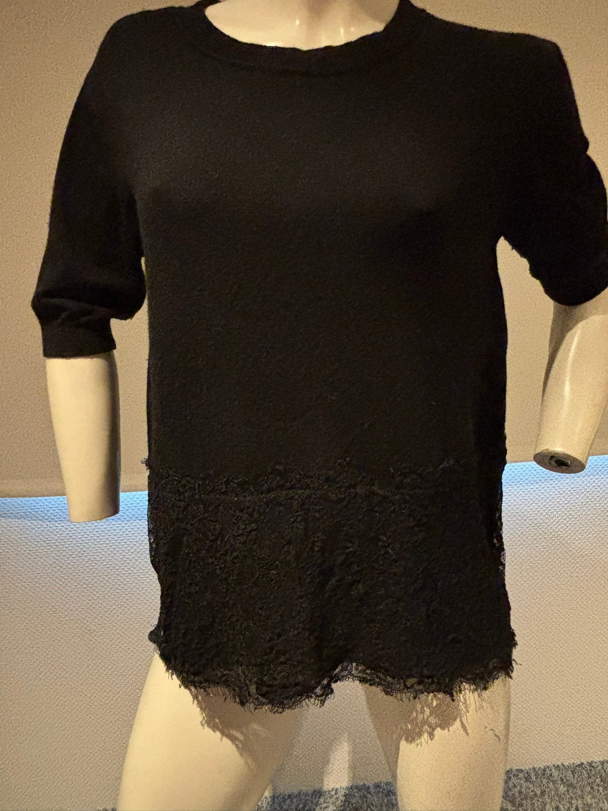 Twinset trui met kant maat l, Twinset, Zwart, Maat 42/44 (L), Ophalen of Verzenden