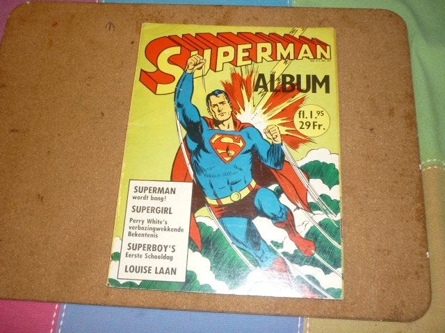 Superman album 04 Superman wordt bang 1e druk 1967, Eén stripboek, Ophalen of Verzenden, Zo goed als nieuw, Diverse auteurs