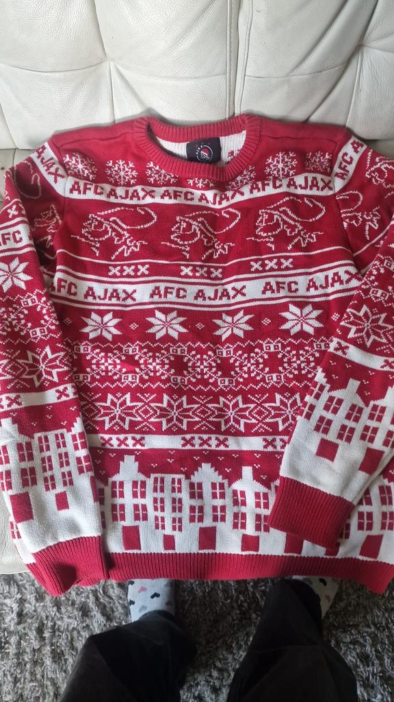 Rode Ajax kerst trui maat L, Ophalen of Verzenden, Zo goed als nieuw, Rood