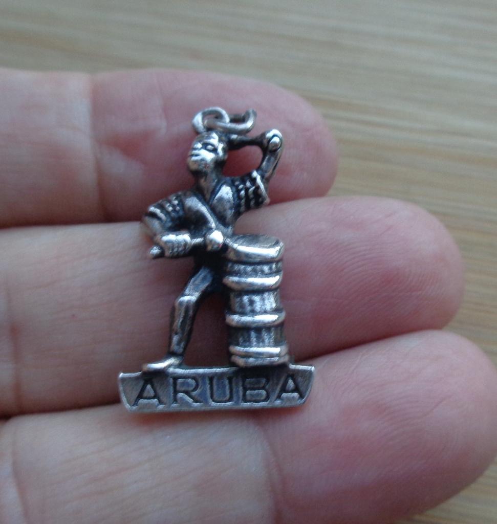 zilveren hanger ARUBA [758], Verzenden, Zo goed als nieuw, Zilver, Zilver