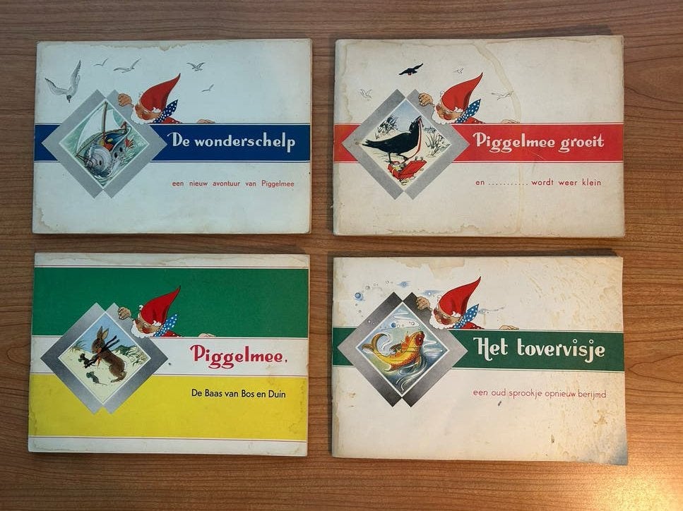 4x Piggelmee boekjes: Het tovervisje, De wonderschelp, etc., Ophalen of Verzenden, Gelezen, Sprookjes