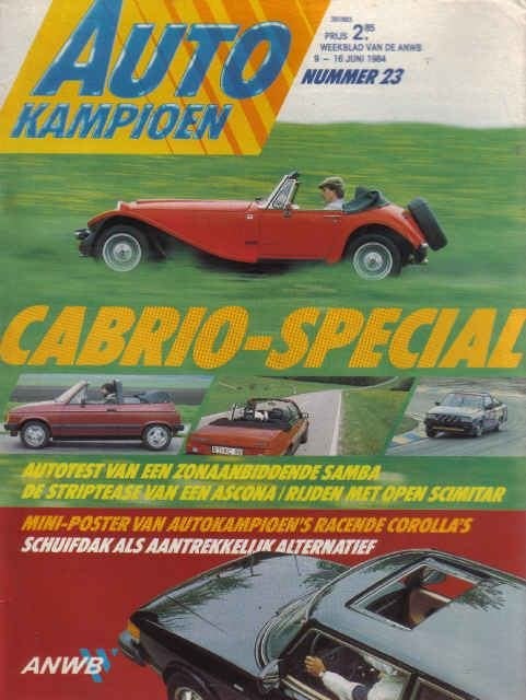 Autokampioen 23 1984 : Talbot Samba 1.3 Cabrio - Reliant, Ophalen of Verzenden, Gelezen, Algemeen