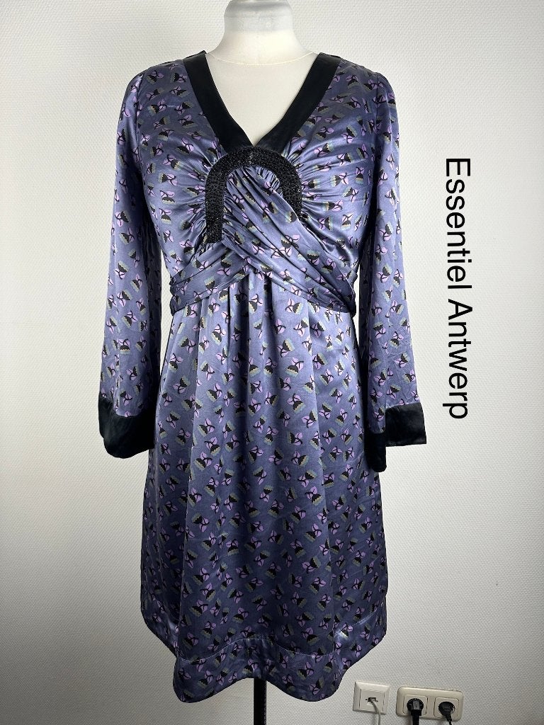 Essentiel Antwerp Jurk 100% zijde (mt: 42) KR/9202, Maat 42/44 (L), Ophalen of Verzenden, Zo goed als nieuw, Knielengte