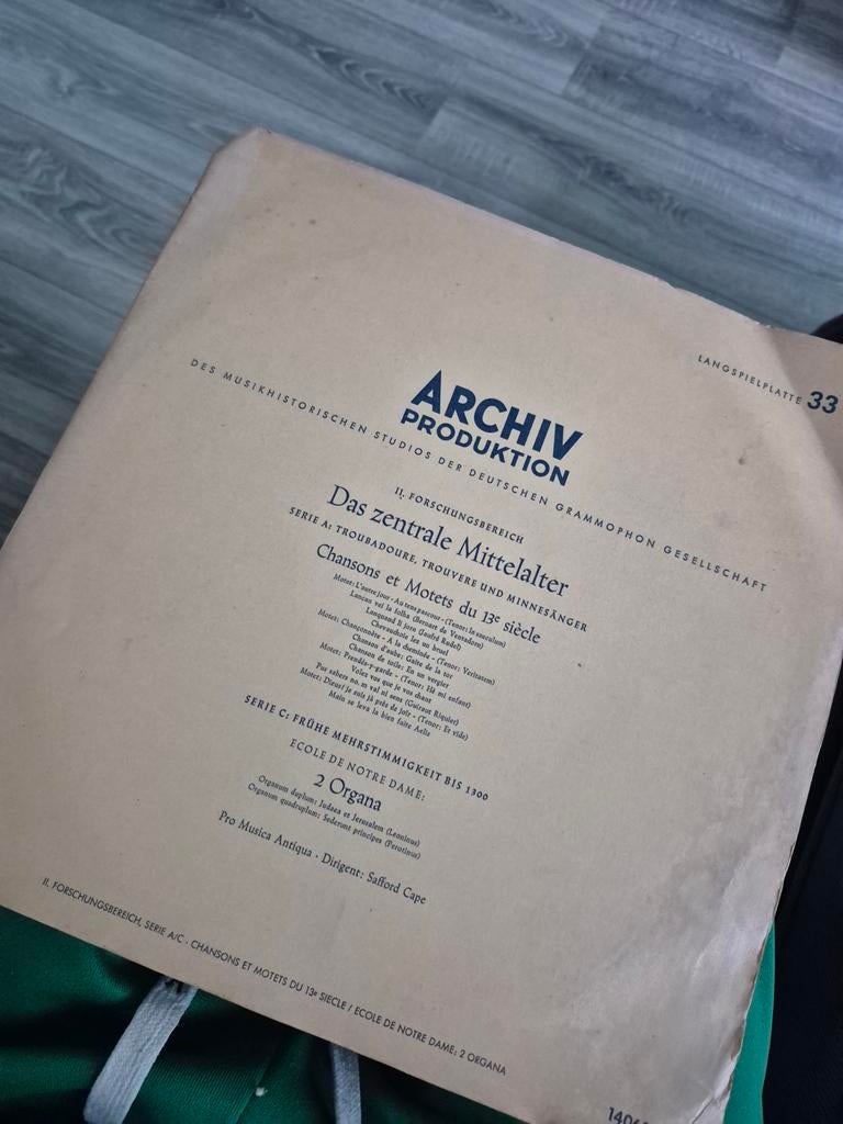 Archiv Produktion - Das zentrale Mittelalter LP, Cd's en Dvd's, Vinyl | Klassiek, Gebruikt, Overige typen, 12 inch, Middeleeuwen en Renaissance