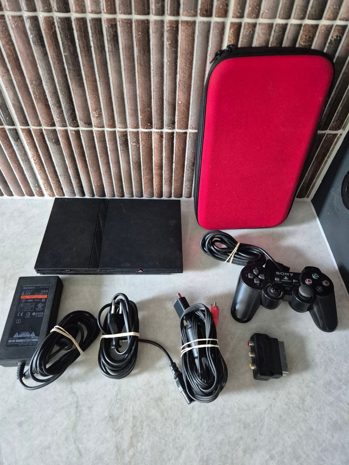 PlayStation 2 Slim met 27 spellen en accessoires, 1 speler, Ophalen of Verzenden, Gebruikt, Vanaf 3 jaar