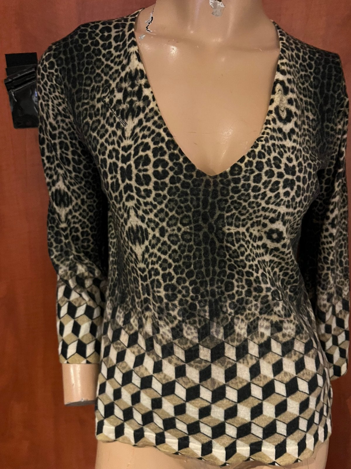 Cavalli CLASS trui maat M 100% wol origineel zgan beige, Maat 38/40 (M), F, F, Beige