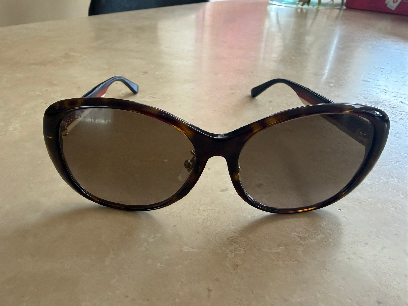 Gucci zonnebril, Ophalen of Verzenden, Gebruikt, Bruin, Zonnebril