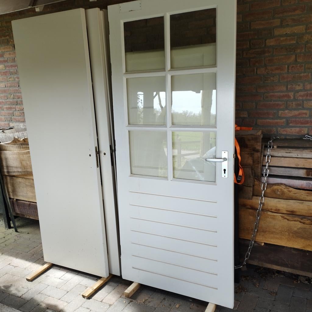 Hardhouten buitendeur., Doe-het-zelf en Verbouw, Deuren en Horren, Ophalen, Gebruikt
