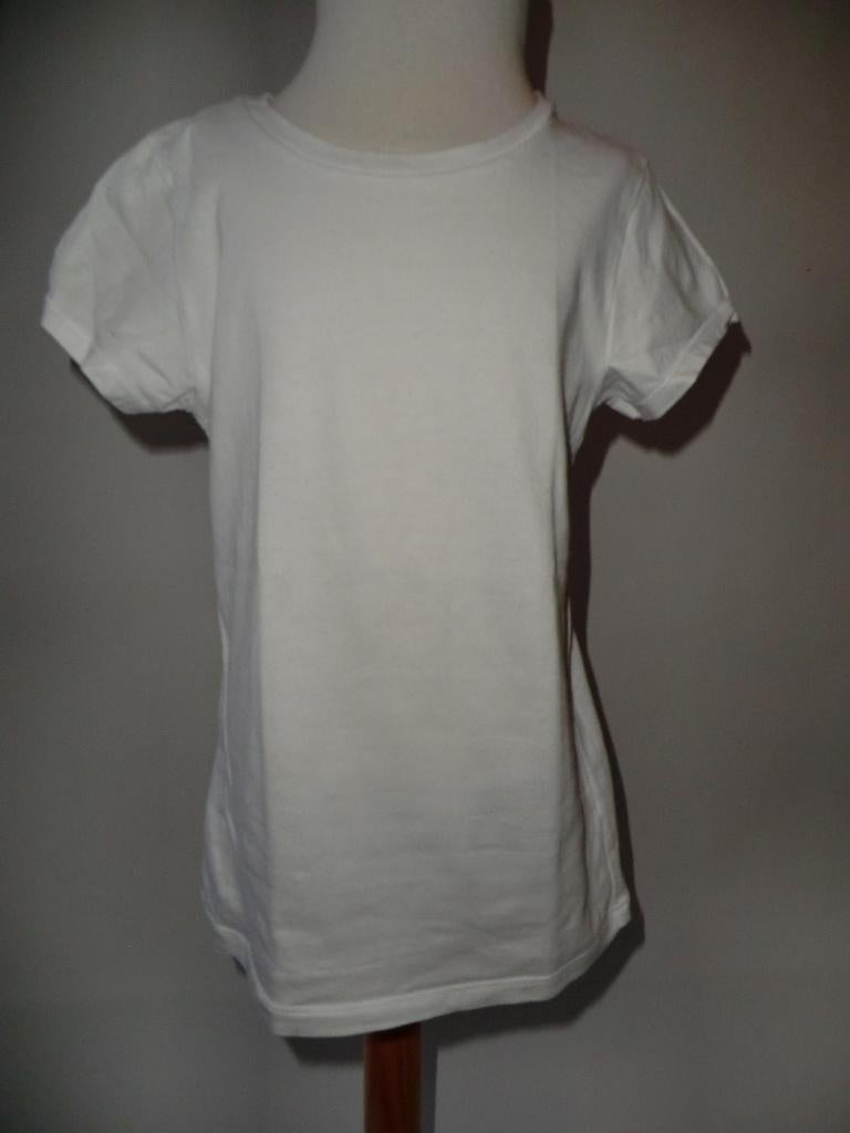 hagel wit shirt van de HEMA 122-128 in ~~nieuw~~ staat, Verzenden, Zo goed als nieuw, Meisje, Shirt of Longsleeve