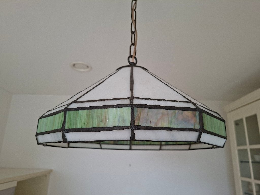 lamp glas in lood, Ophalen, Gebruikt, E27 (groot), Glas