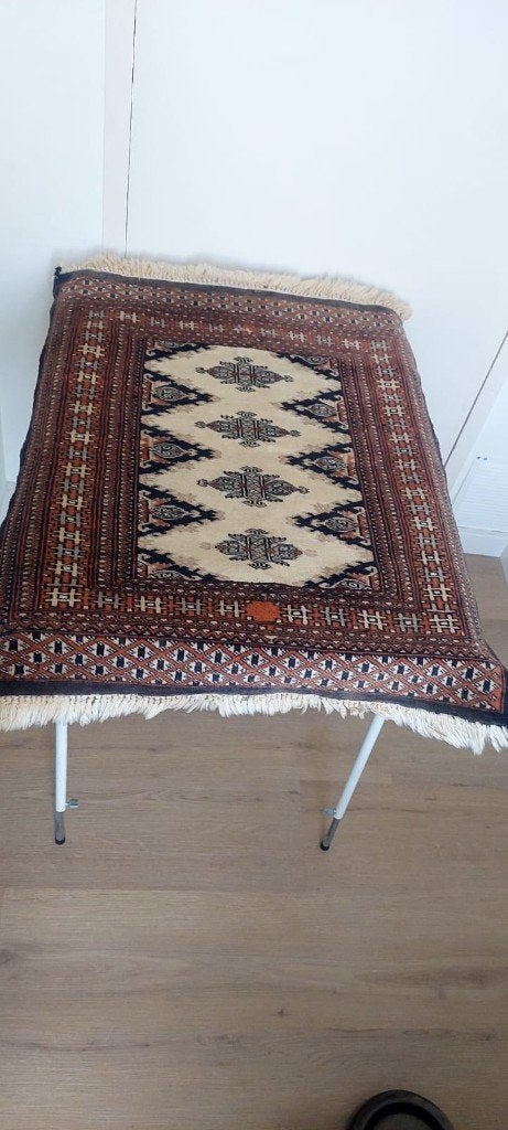 Smyrna vloerkleed / mat tapijt kleed 70 x 90 (Vintage), Huis en Inrichting, Stoffering | Tapijten en Kleden, Gebruikt, Eu, Vintage