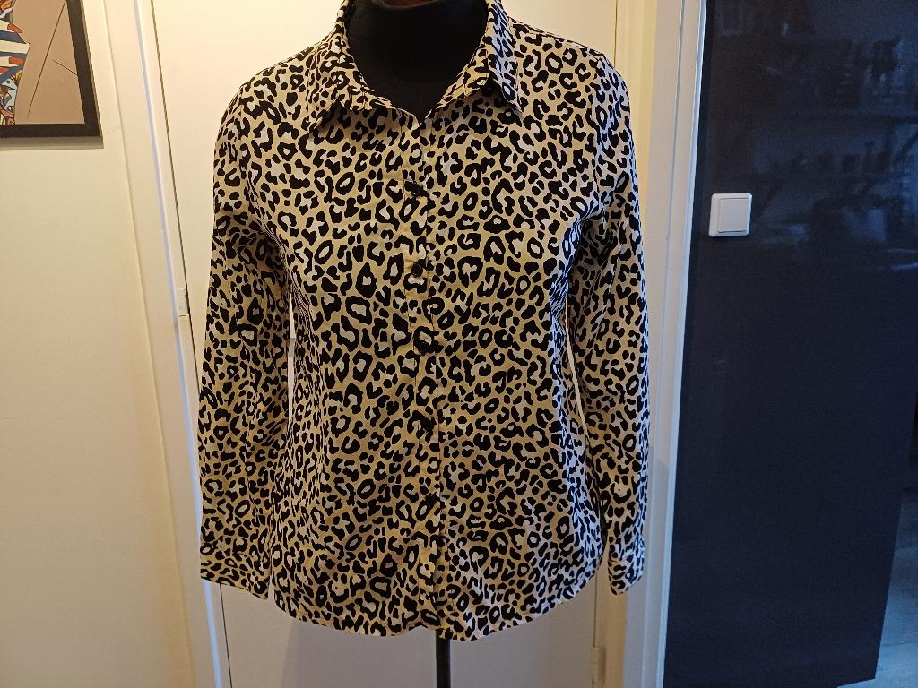 Nieuwstaat panter bloes mt M Loavies, Maat 38/40 (M), Overige kleuren, Ophalen of Verzenden, Loavies