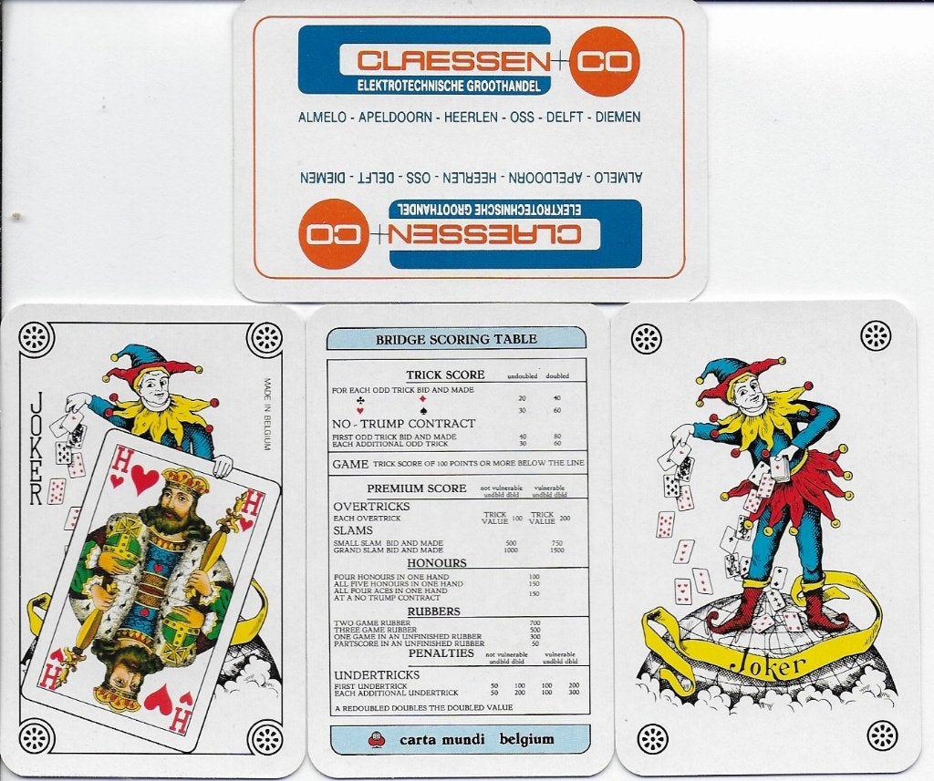 Kaartspel van Claessen +co electrotechnische groothandel, Ophalen of Verzenden, Zo goed als nieuw