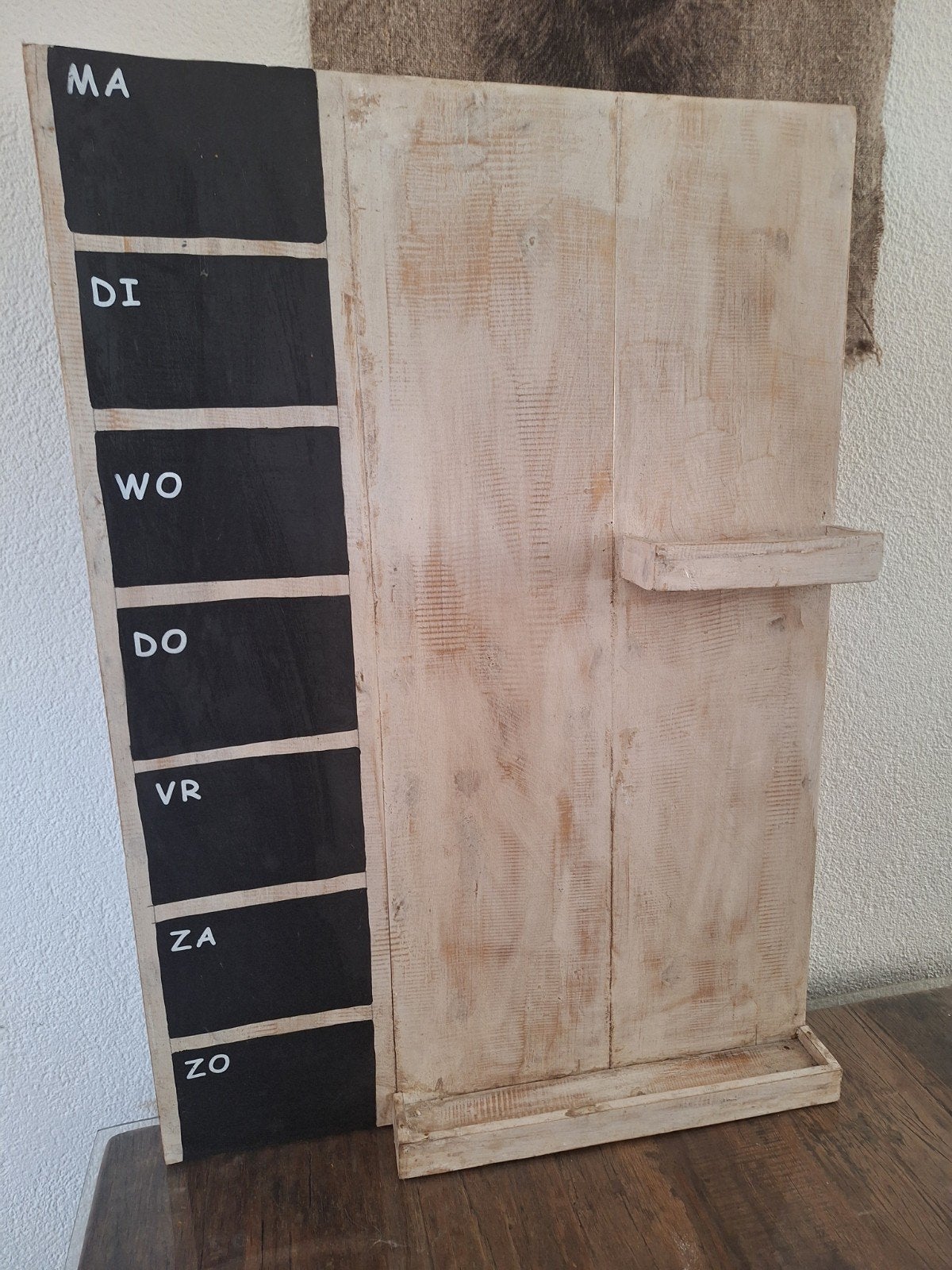 Mooi groot steigerhouten memobord / krijtbord, Huis en Inrichting, Ophalen of Verzenden, Gebruikt, Krijtbord