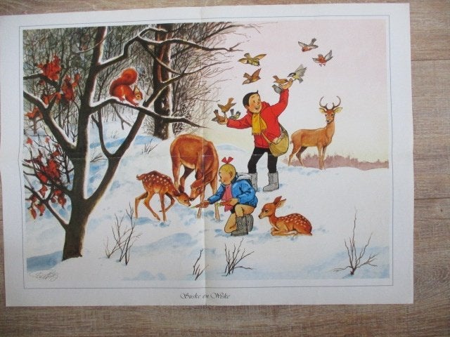 adv10396 suske en wiske poster 2, Ophalen, Suske en Wiske, Gebruikt, Plaatje, Poster of Sticker