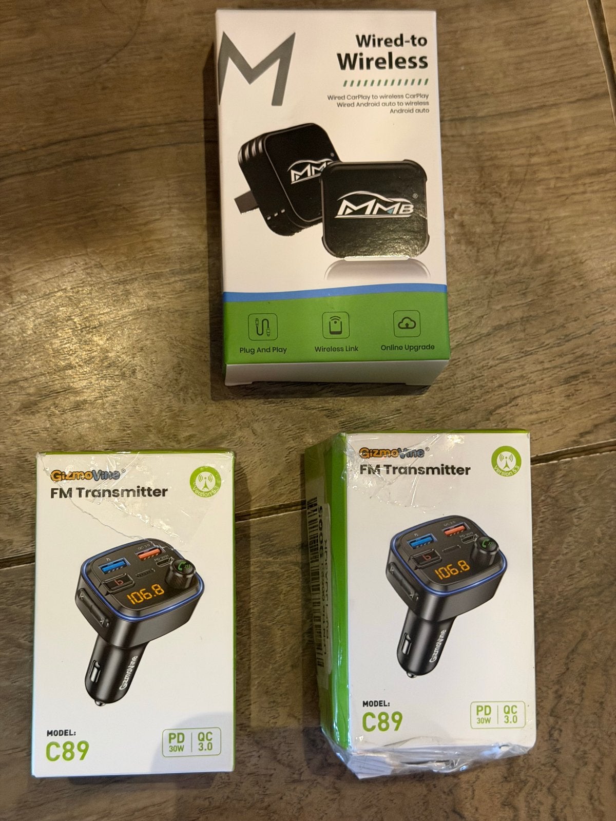 Diverse auto accessoires: FM-transmitters, telefoonhouders,, Auto diversen, Auto-accessoires, Ophalen, Nieuw, Info@basselect.nl