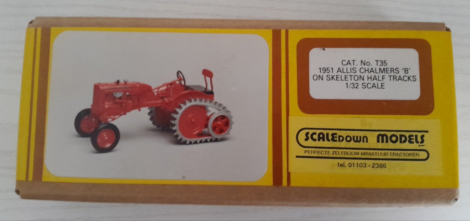 Scaledown witmetalen Allis- Chalmers tractor, Verzenden