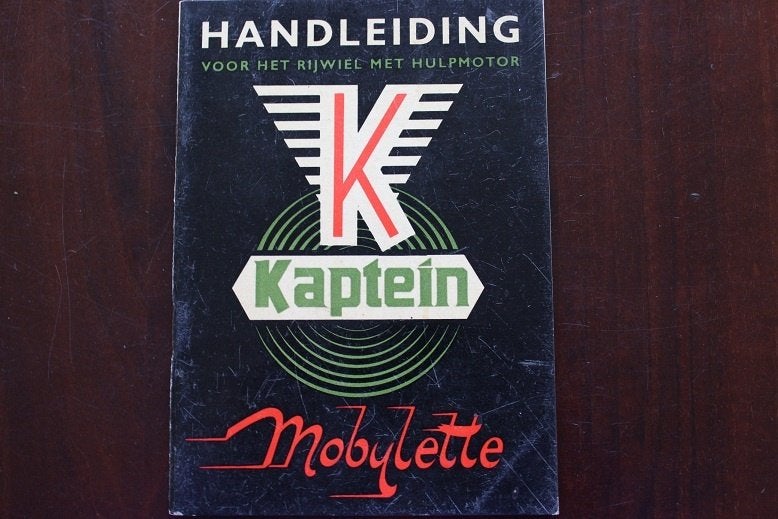 Kaptein Mobylette 1955 rijwiel met hulpmotor handleiding, Fietsen en Brommers, Ophalen of Verzenden, Gebruikt