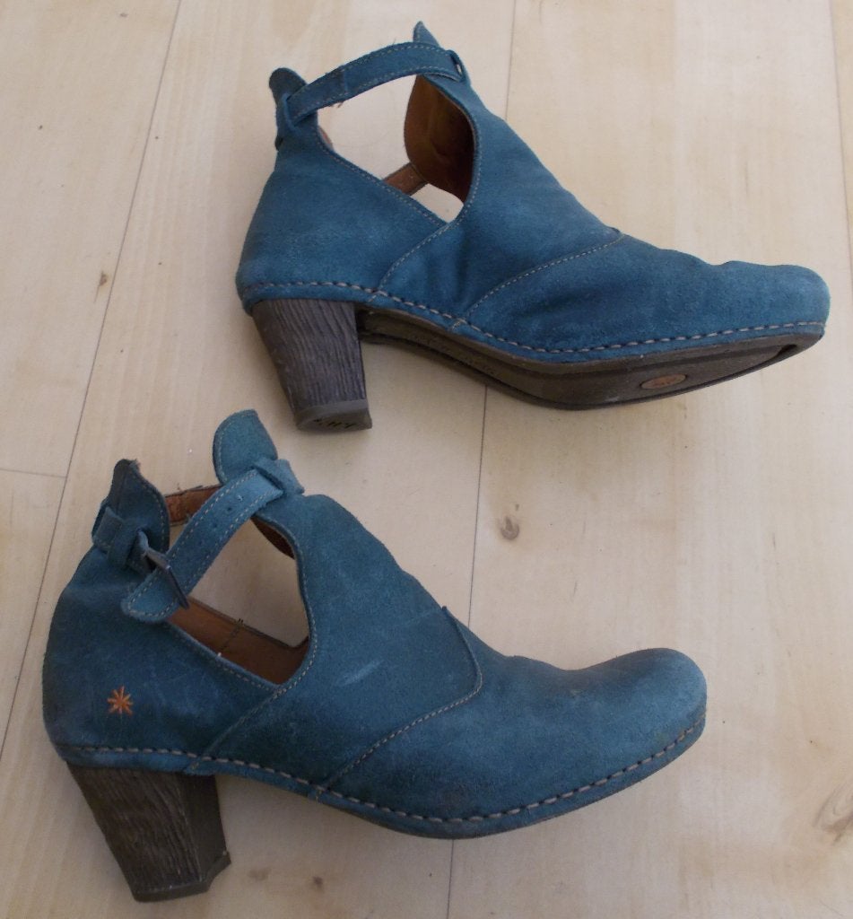 Aparte groene suede schoenen van ART! 41, Schoenen met lage hakken, Verzenden, Zo goed als nieuw, Groen