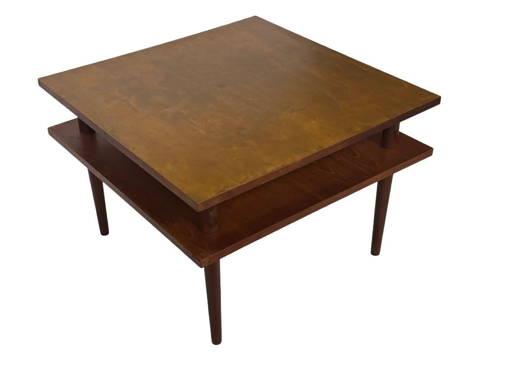 Vintage vierkante salontafel design uit de jaren 60, Gebruikt, 50 tot 100 cm, Vierkant, Vintage Salontafel