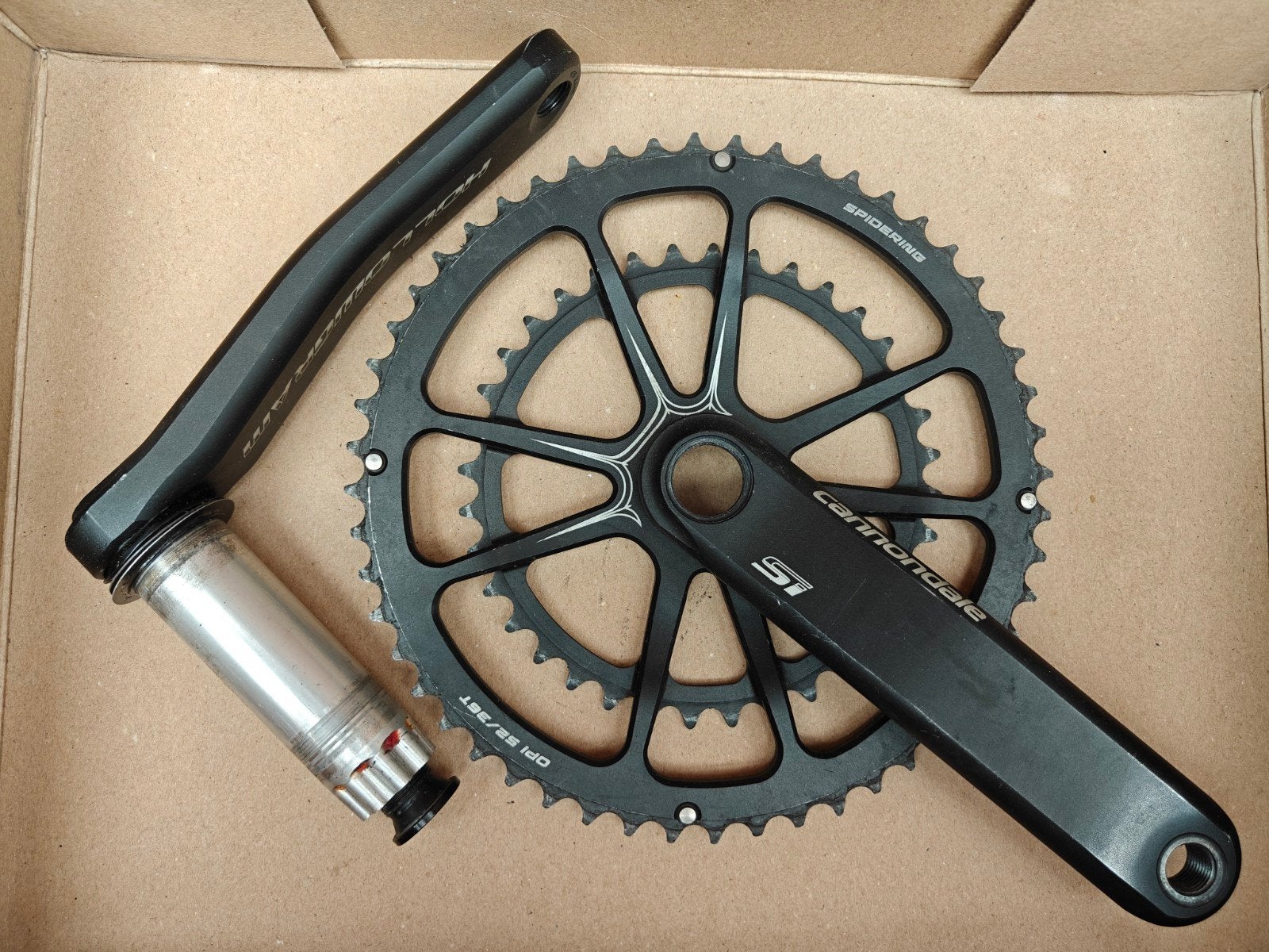 Cannondale Hollowgram crankset/crankstel 52/36, Ophalen of Verzenden, Gebruikt, Crankstel of Pedalen, Cannondale