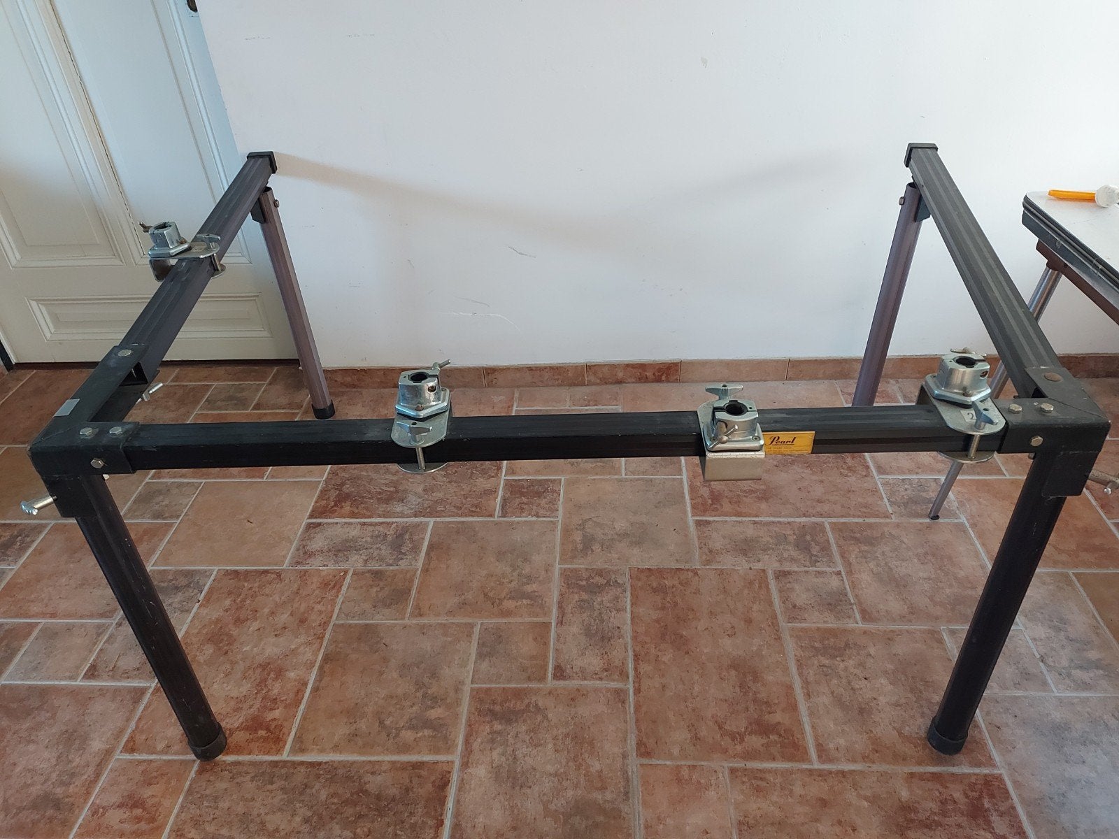 Pearl drum rack / drumrek met 4 tomhouders, Muziek en Instrumenten, Ophalen, Gebruikt