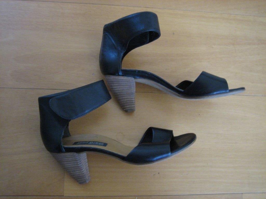 Elegante zwart leren sandaaltjes PAUL GREEN 37 snazzeys, Verzenden, Zwart, Nieuw, Sandalen of Muiltjes