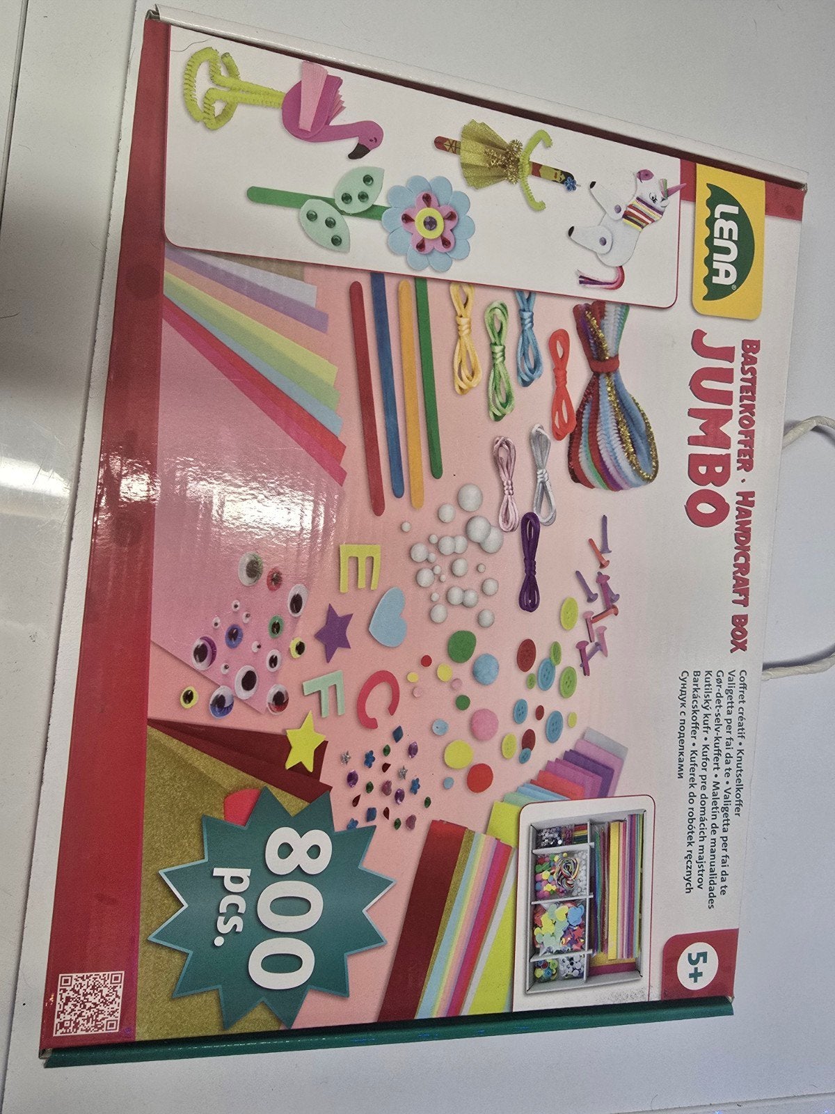 Lena Jumbo Knutselbox - 800-delig Knutselpakket, Nieuw, Meerkleurig, Ophalen of Verzenden, Papier of Karton