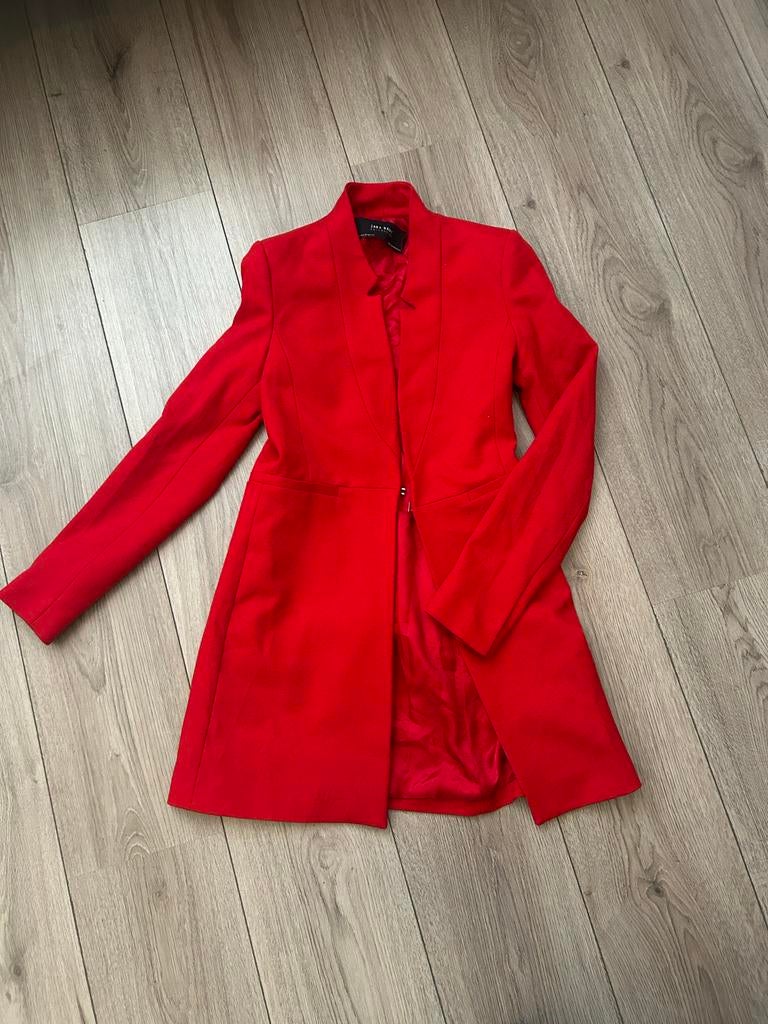 Zara Getailleerde Blazer Rood Maat XS, Ophalen of Verzenden, Zo goed als nieuw, Jasje, Maat 34 (XS) of kleiner