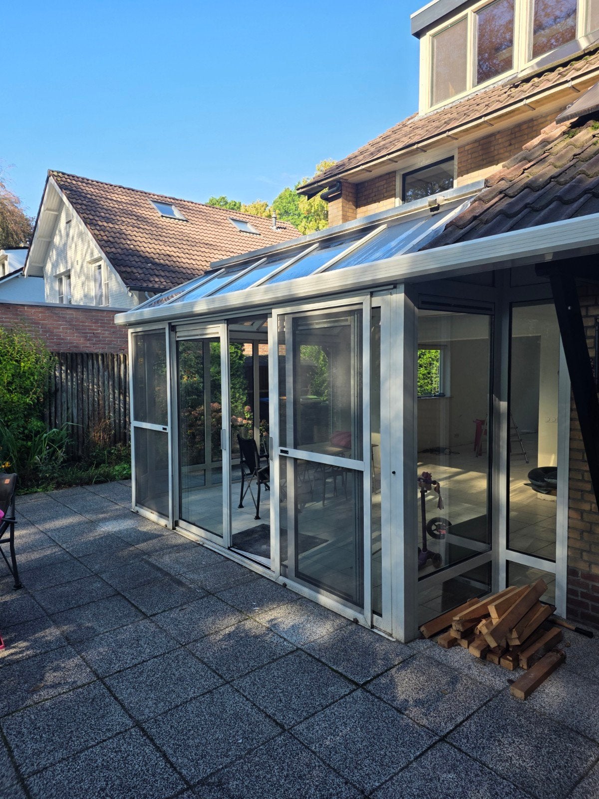 serre, Ophalen, Glas, Gebruikt, Aluminium