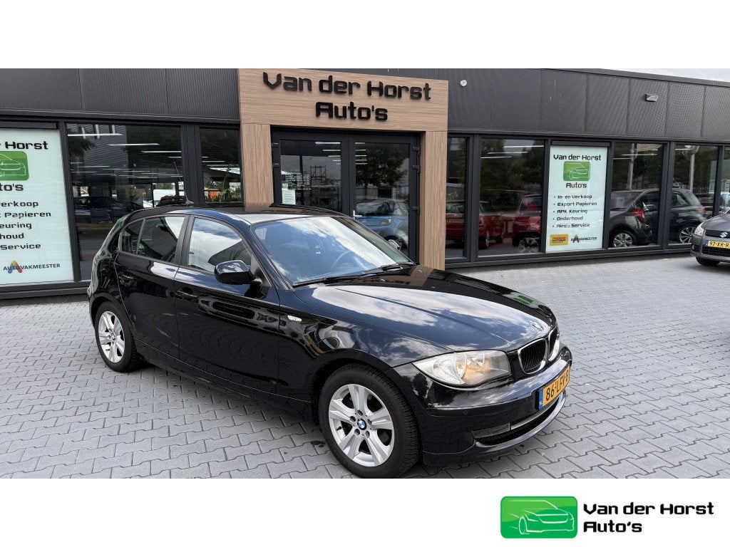 BMW 1-serie 118i Bns St. airco (bj 2010), Auto's, 1-Serie, Euro 5, Zwart, Origineel Nederlands